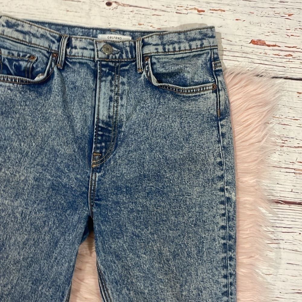 Grlfrnd Reed In Easy Street High Rise Slim Jeans Stone Wash - Picture 7 of 10